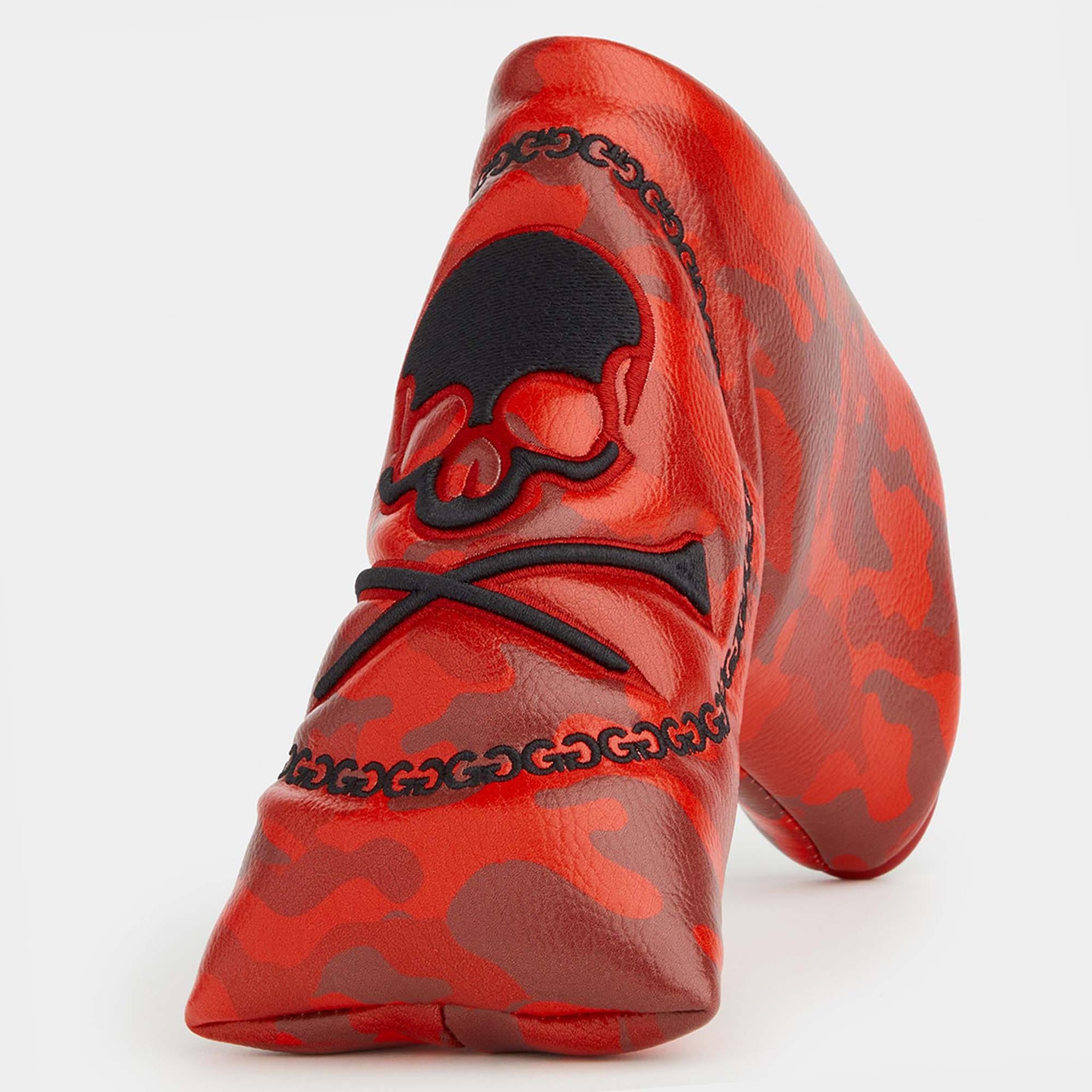 G/FORE Skull & T's Camo Velour Line Blade Putter Cover Poppy